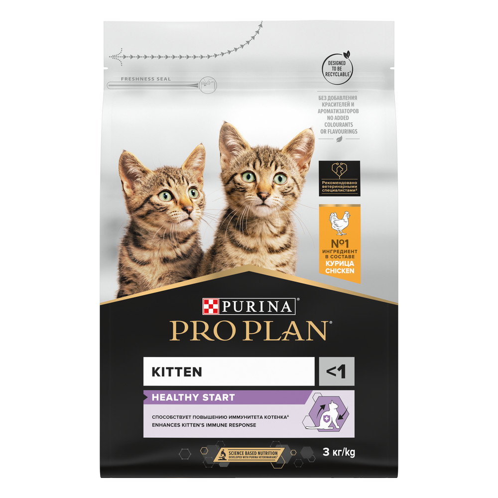 Pro Plan Junior для котят от 1 до 12 месяцев, с высоким содержанием курицы 400 г