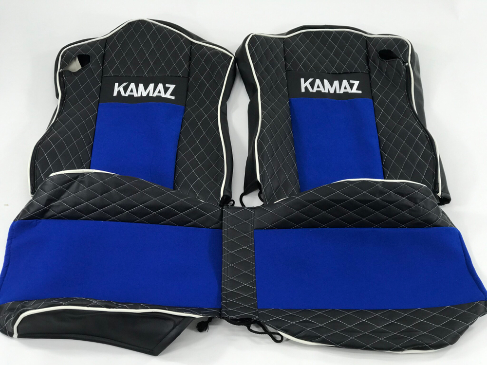 Чехлы Премиум стеганные кожа + аликанте вышивка KAMA* K5 от 2021 года KAM01 Польша