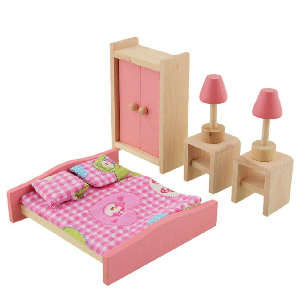 Набор детской мебели из дерева "Спальная комната" JAXTOY Bedroom 9 piece