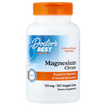 Doctor's Best, цитрат магния, 125 мг, 120 растительных капсул