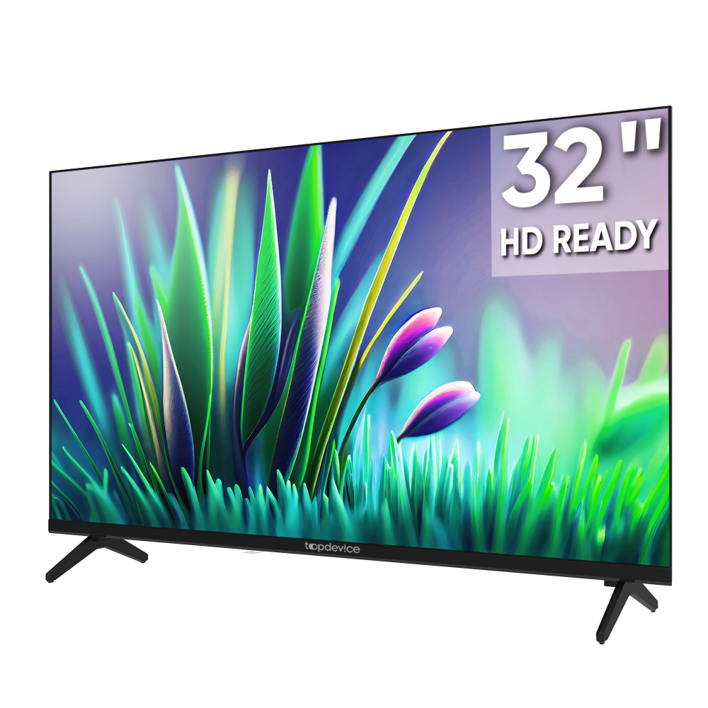Телевизор Topdevice TV 32" LED FRAMELESS CN04, HD, черный