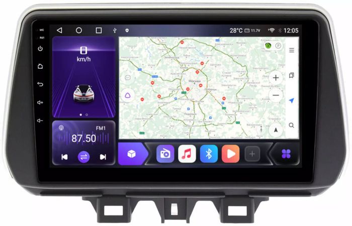 Магнитола для Hyundai Tucson 2018-2021 - Kuberg SF-9728 IPS, Android 10, 4G SIM-слот