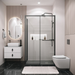 Душевой уголок Grossman Style 130х70 120.K33.05.1370.21.00 профиль Черный матовый стекло прозрачное
