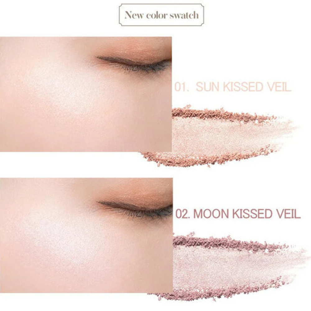 Деликатный хайлайтер с естественным финишем Rom&nd See-Through Veillighter #02 Moon Kissed Veil, 5.5г
