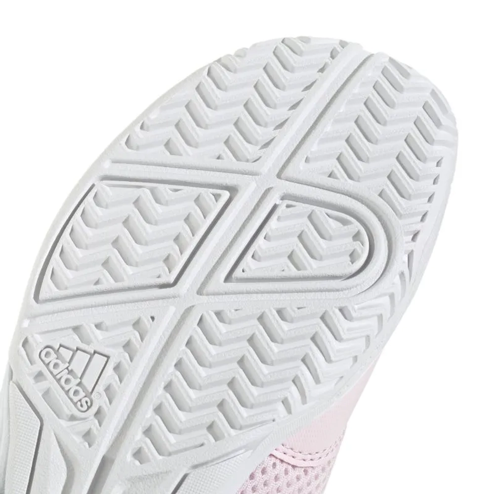 Детские теннисные кроссовки Adidas Courtflash K - distilled pink/cloud white/cloud white