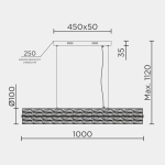 Подвесной светильник MODELUX ML.340.1000 GD