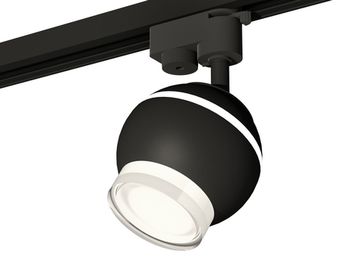 Комплект трекового однофазного светильника с подсветкой 1* MR16 GU5.3 LED 3W 4200K XT1102070 SBK/FR/CL чёрный песок/белый матовый/прозрачный (A2521, C1102, N7160) Ambrella