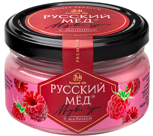 Медовое суфле с малиной Русский мёд 100 мл