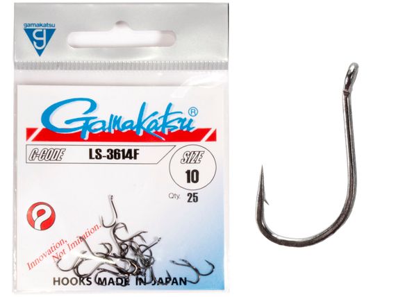 Крючки Gamakatsu LS-3614F HOOKS BRONZE разм. 10 25шт.
