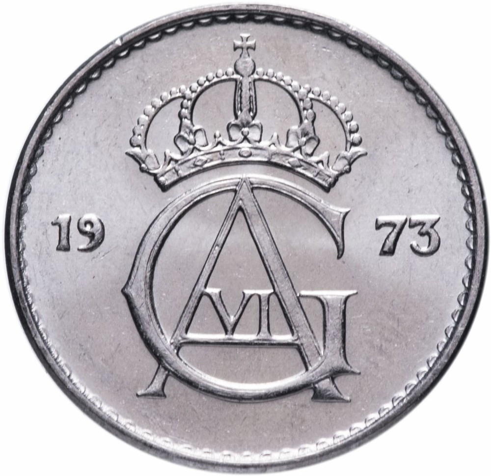 10 эре. Швеция. 1973 год. AU