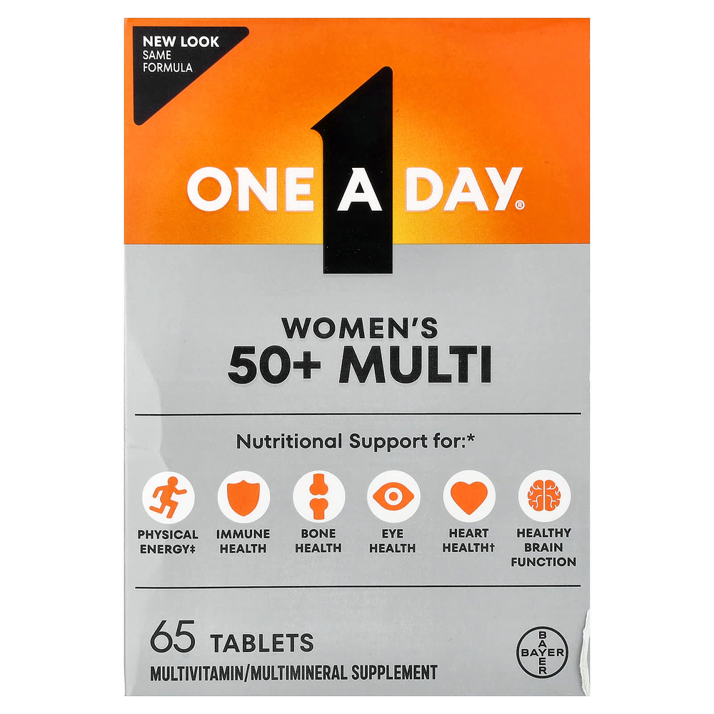 One-A-Day, мультивитамины для женщин старше 50 лет, 65 таблеток