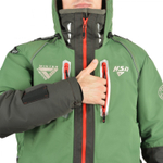 Зимний мужской костюм-поплавок ХСН Rescuer III NEW -45 (Hardguard) Зеленый (Красные молнии)