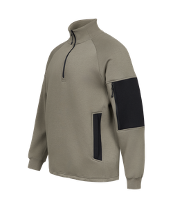 Свитшот на молнии 1/4 JOGEL Power Inside Half Zip Sweatshirt, черный/оливковый