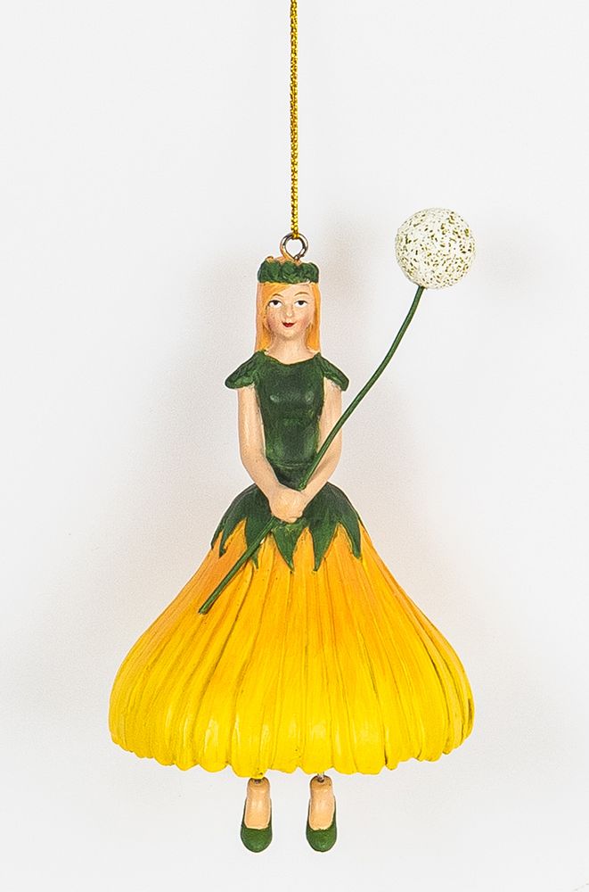 Фигурка декоративная Fiebiger Floristik: Blumenmädchen (цветочная фея) Одуванчик l=11 см