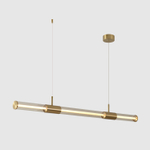 Подвесной светодиодный светильник Crystal Lux LINEUP SP24W LED BRASS