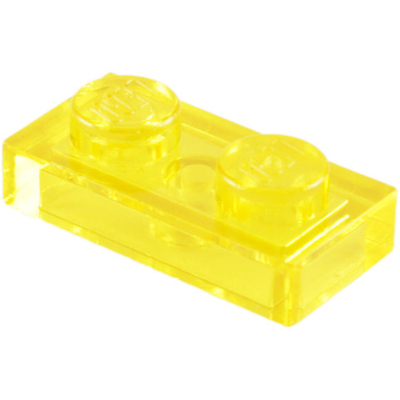Lego Плитка 1х2 (желтый) (прозрачный) 4194746