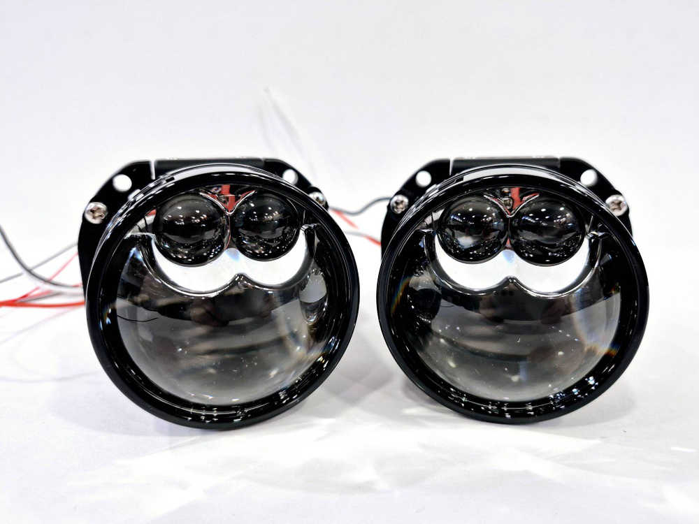 J49 Светодиодные линзы Bi-LED, 2.5 дюйма 6000K, би лед модули (2 шт., комплект)