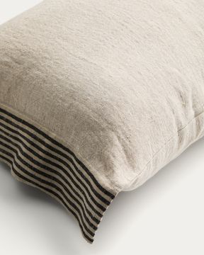 Чехол для подушки Disea из льна бежевый с полосками, 40 x 60 см
