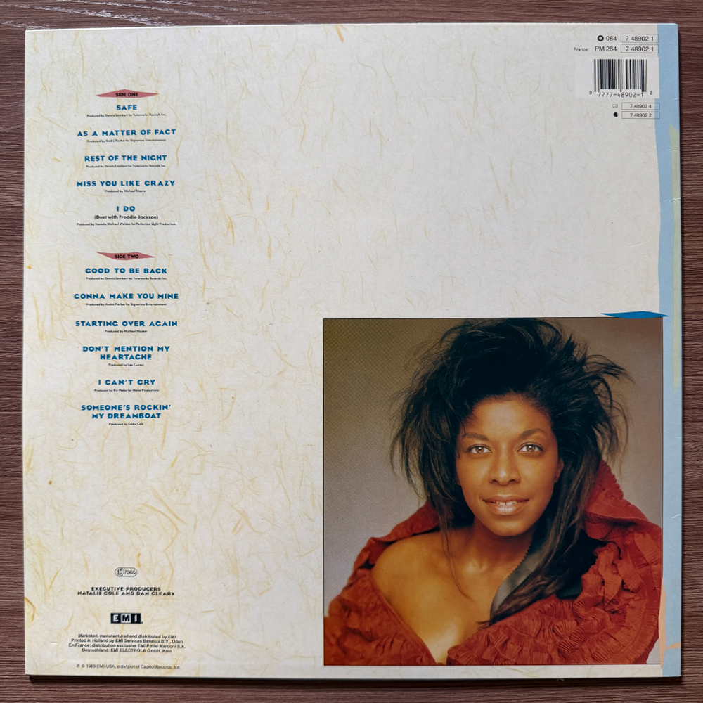 Natalie Cole ‎– Good To Be Back (Европа 1989г.)