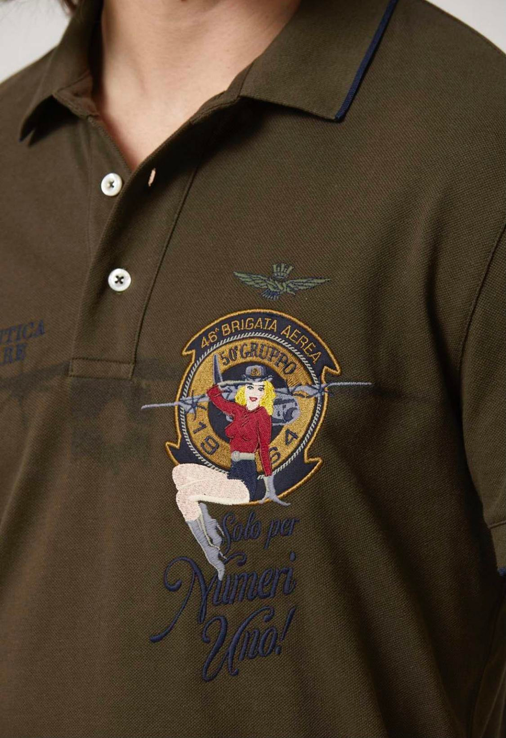 Поло муж AERONAUTICA 1706 зеленая, девочка