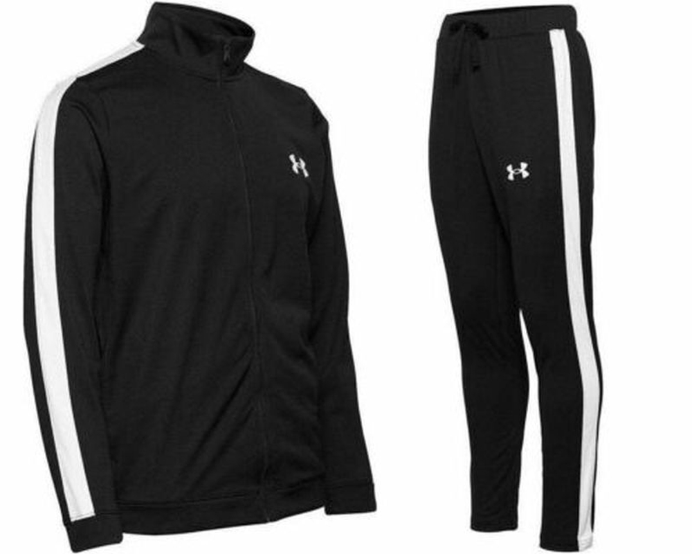 Мужской теннисный костюм Under Armour UA Knit Track Suit - black/white