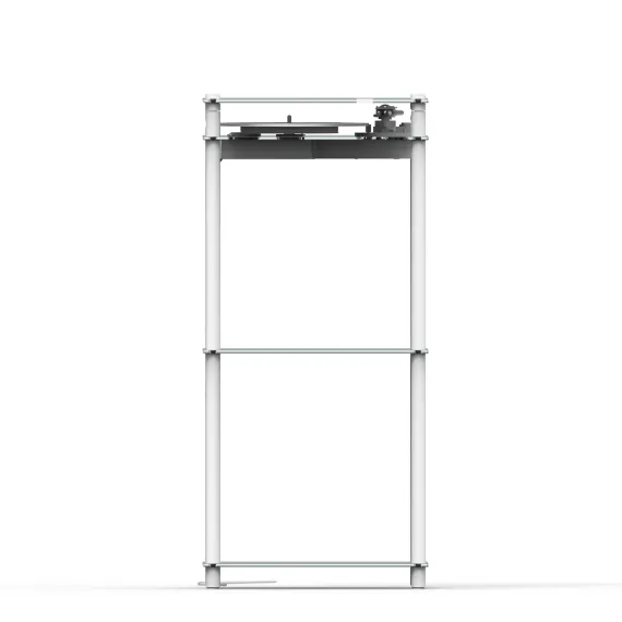 Transparent Transparent Turntable Stand White