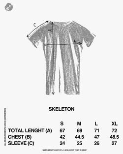 SKELETON slim t-shirt white