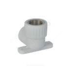 Угольник PP-R комбинированный белый Дн 25х1/2" ВР с креплением VALFEX 10120025