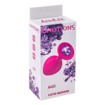 Анальная пробка 8,5см Lola Games Emotions Cutie Medium Pink dark purple crystal 4012-02Lola