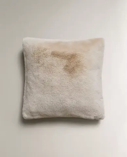 ZARA HOME НАВОЛОЧКА ДЛЯ ДЕКОРАТИВНОЙ ПОДУШКИ ИЗ ИСКУССТВЕННОЙ ШЕРСТИ, БЕЖЕВЫЙ