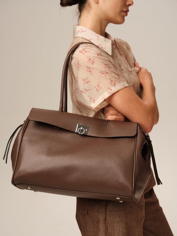 Кожаная сумка Lolita DBR 31436 коричневый торф