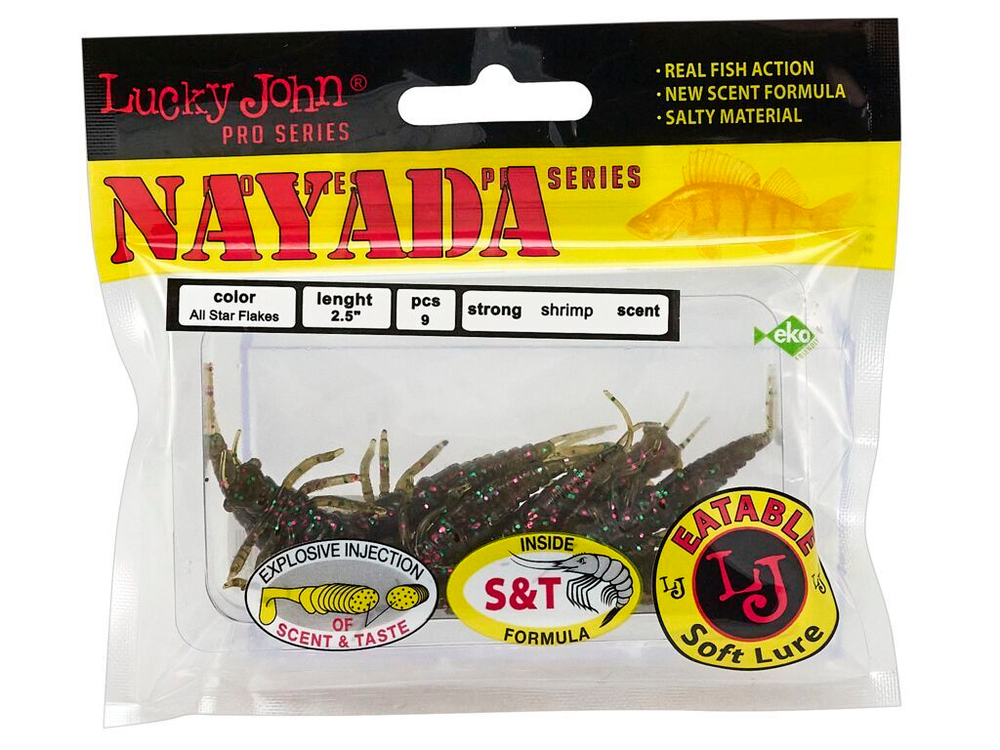 Твистеры съедобные LJ Pro Series NAYADA (4,5 см), цв. S21, 9 шт.
