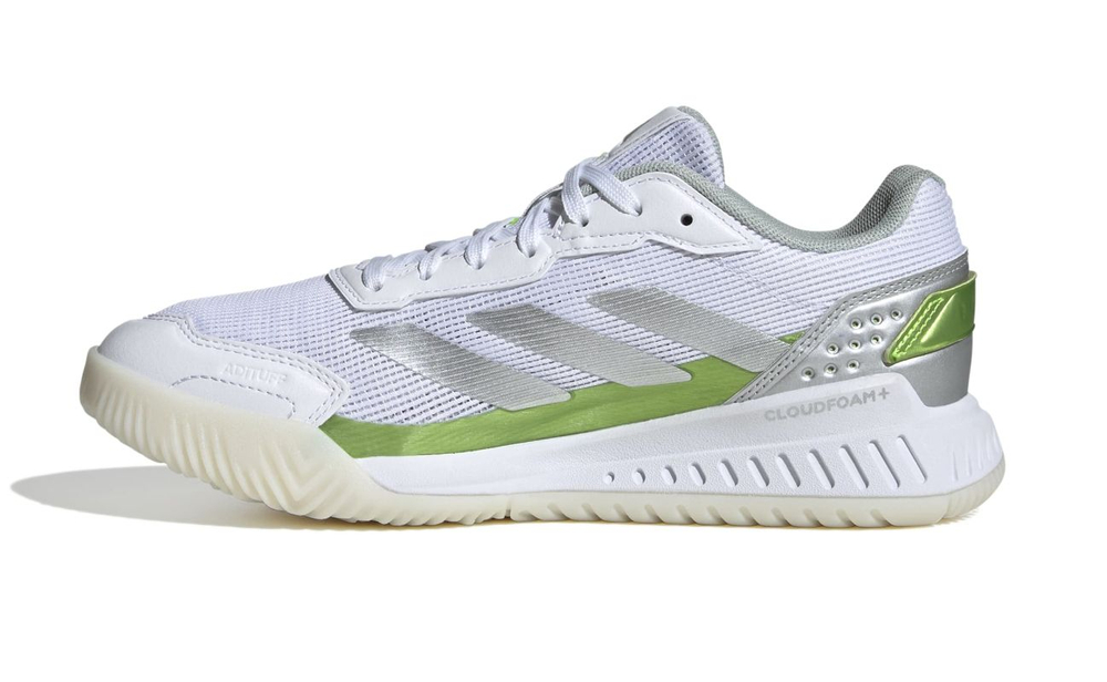 Женские кроссовки для падела Adidas Courtquick Padel W - ftw white/silvermetallic/lucid lemon