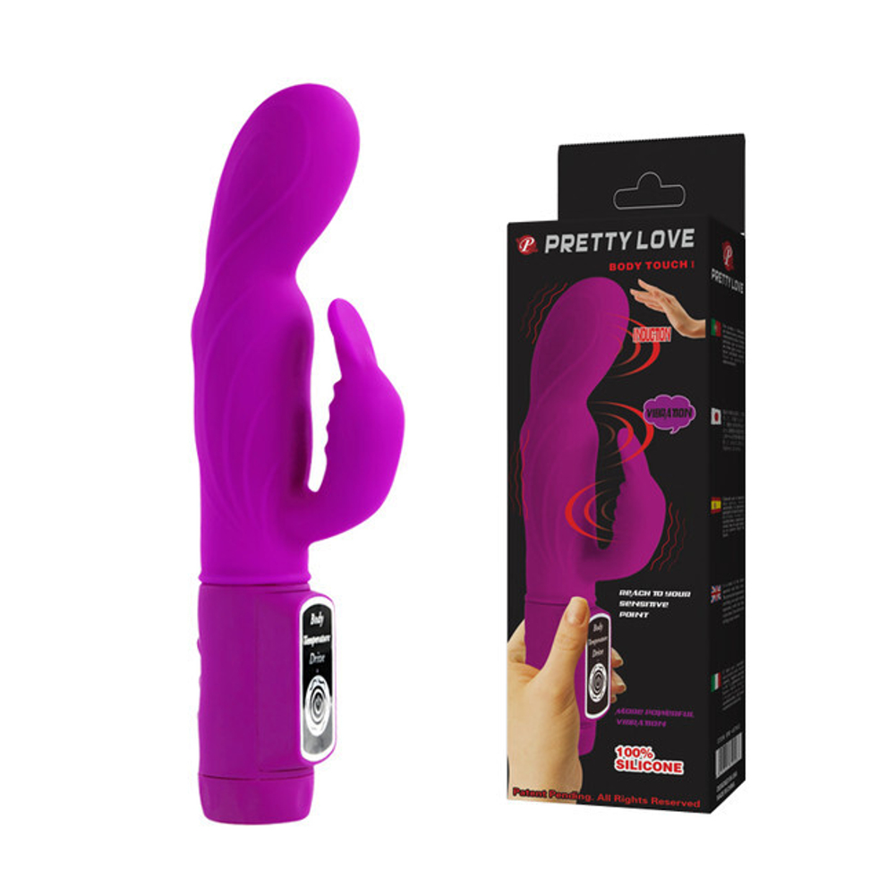 Мощный силиконовый вибратор Body Touch (Цвет: фуксия)
