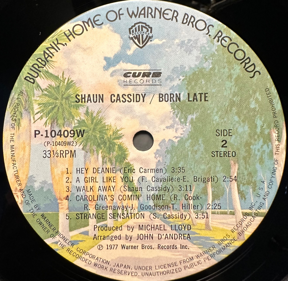 Shaun Cassidy - Born Late (Япония 1977г.)