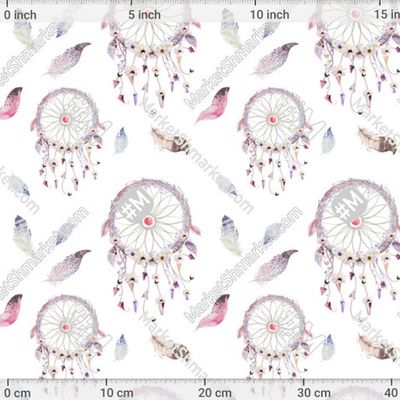 Акварель Ловец Снов на Белом Watercolor Dream Catcher White by JuliaPop 248 DPI