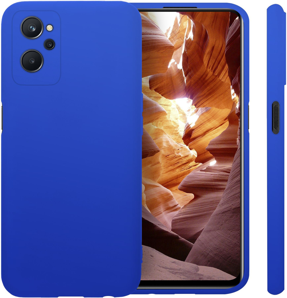 Мягкий Soft Touch чехол из силикона для REALME 9i (не 5G!) / OPPO A96 с бархатной подкладкой