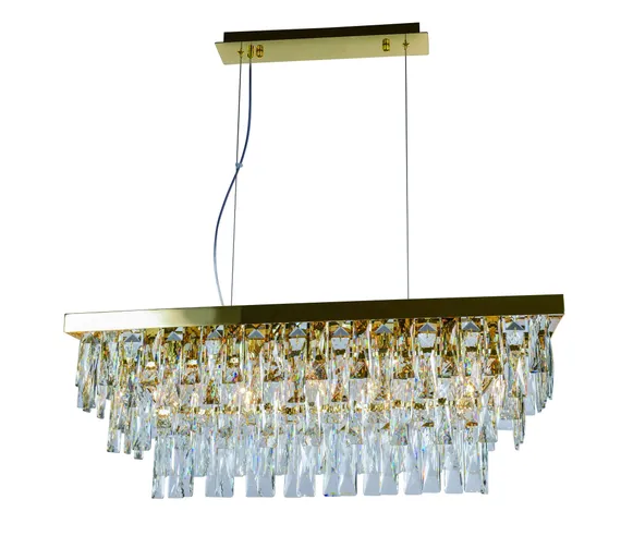 Люстра подвесная NewRgy 5729E/12A GOLD+CLEAR, 12×40 Вт, золотая и прозрачная