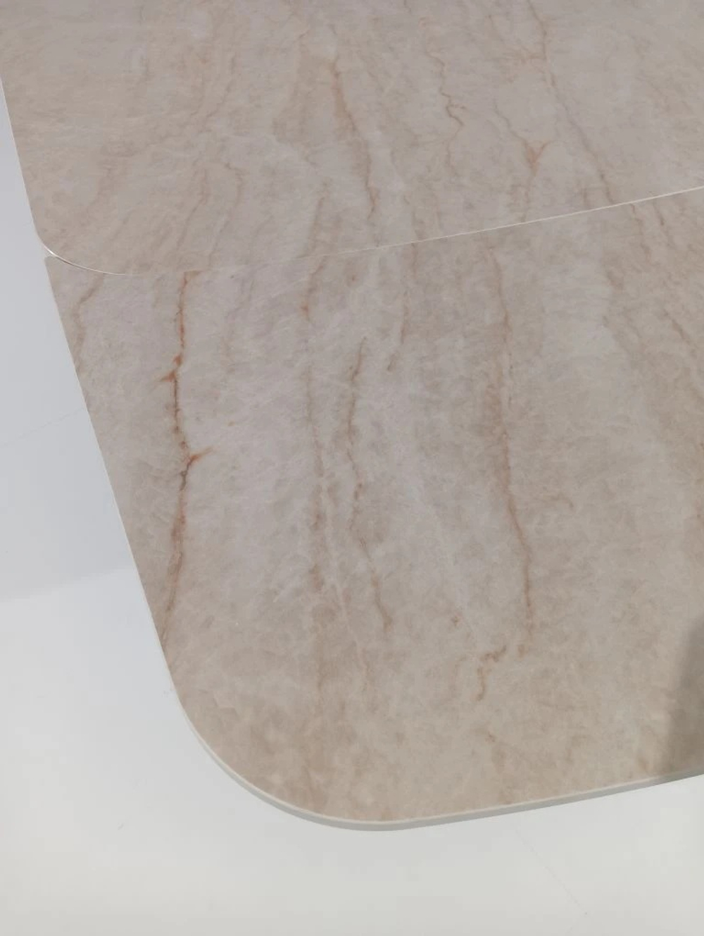 Стол М-City DISAUR КИРАН (KIRAN) 180 см - 260 см раскладной MATTE SICILY BEIGE SOLID CERAMIC, Орех темный