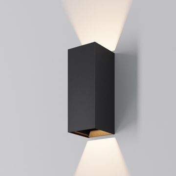 Уличный настенный светильник 10W 3000K O525WL-L10B3K чёрный Drape Maytoni