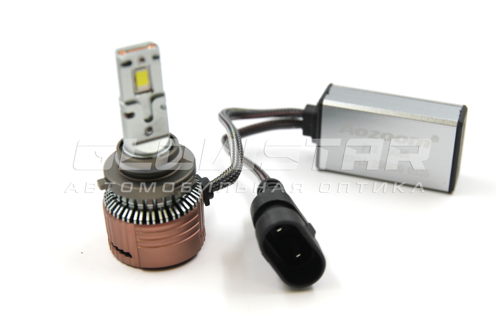 Aozoom P12 HB3/HB4 (9005/9006) с вентилятором 12V 65W 6000Lm (комплект, 2шт)