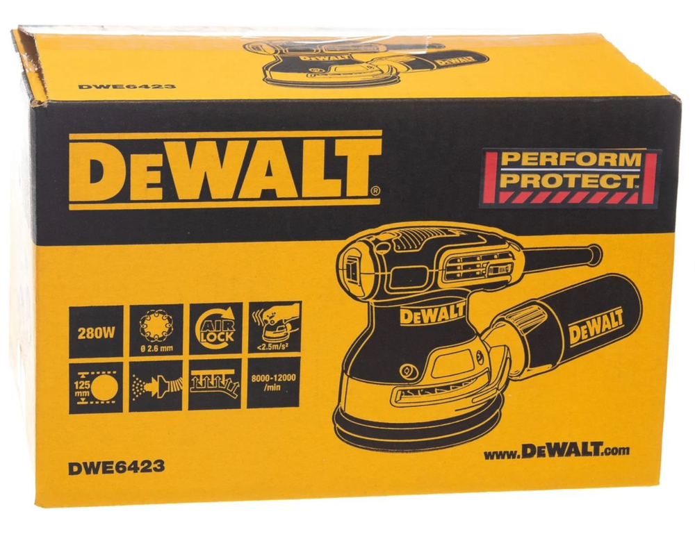 Эксцентриковая шлифмашина DEWALT DWE6423
