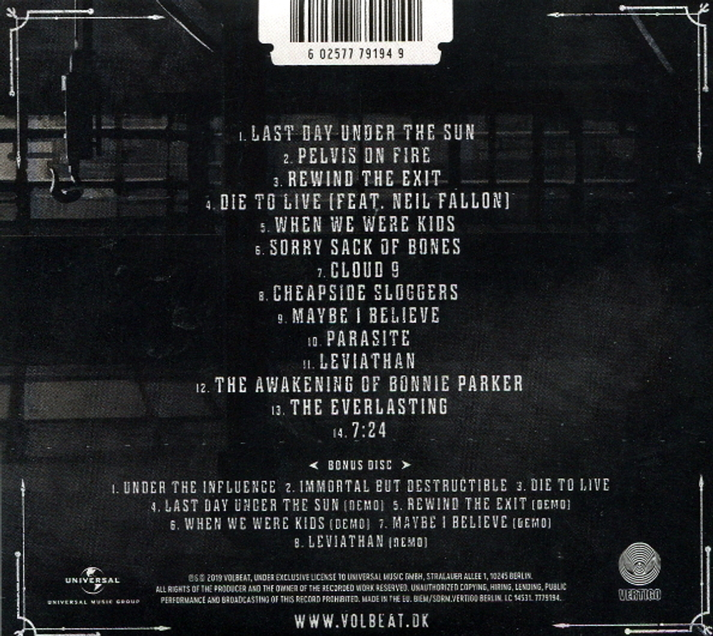 Volbeat / Rewind, Replay, Rebound (Deluxe Edition)(2CD)