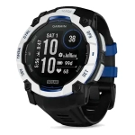 Умные часы Garmin Instinct 3, 50mm, Solar Whitestone with Black/Bolt Blue Band  (010-02935-03)