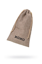 Мешочек XOXO, текстиль, коричневый, 24,5*14 см