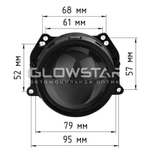Билед модули Aozoom A13 3.0 дюйма, 5500K, 12V, 45W/50W, съемное гаечное крепление, 3R (комплект, 2шт)