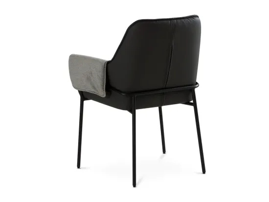 Стул Minotti шенилл и экокожа 938525 цвет серый