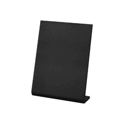 Табличка меловая настольная А4 (21x29,7 см), L-образная, вертикальная, ПВХ, ЧЕРНАЯ, BRAUBERG, 291292