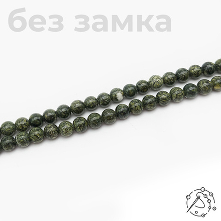 Нить бусин змеевик 6 мм