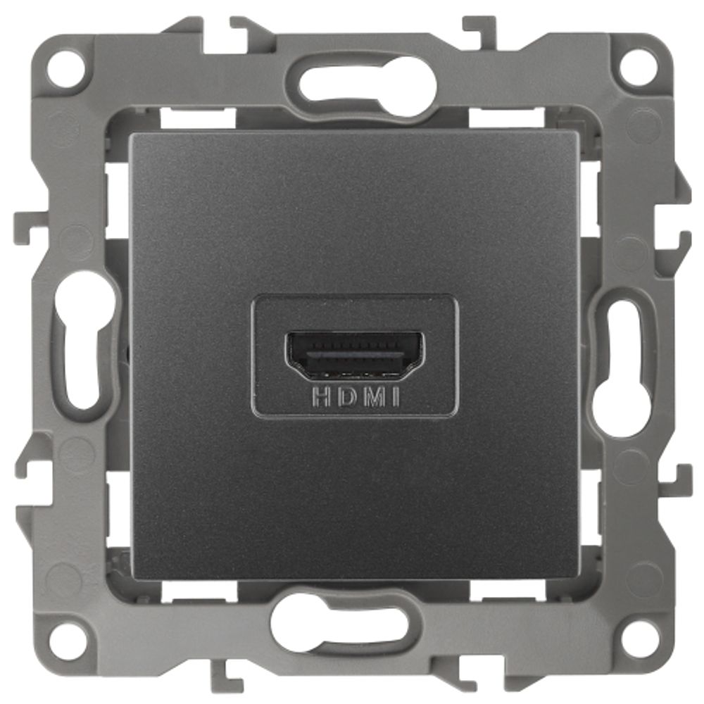 Розетка ЭРА Серия 12 12-3114-12 HDMI IP20 графит | Эра 12
